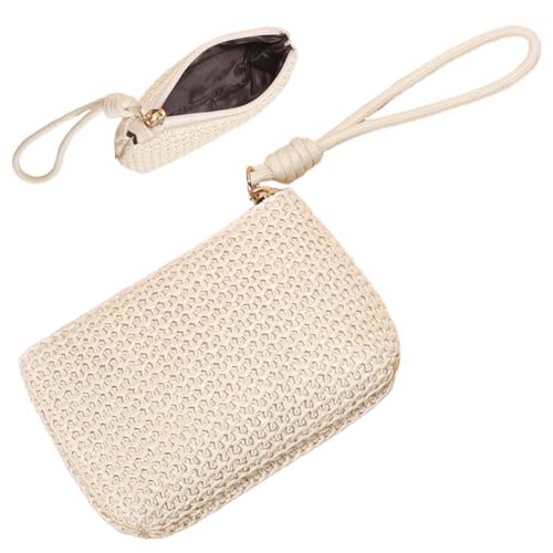 Ggufay Tragbarer Stroh Gewobener Mini Beutel Einfaches Und