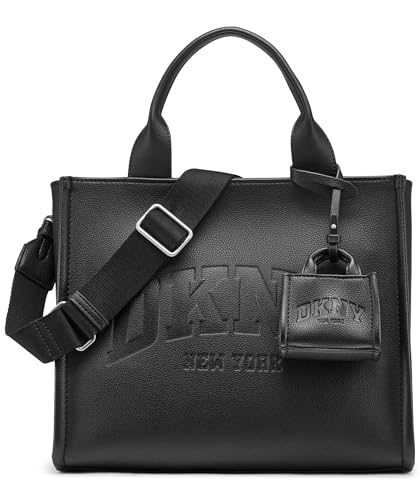 Dkny Damen Hadlee Medium Canvas Tote Tragetasche Schwarz