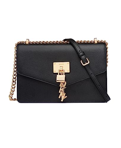 Dkny Damen Elissa Lg Shoulder Bag Black Gold