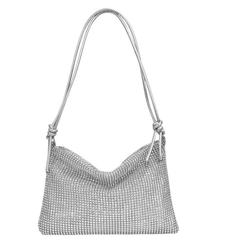 Wisebom Damen Glitzer Tasche Verstellbarer Schultergurt Elegante Tasche