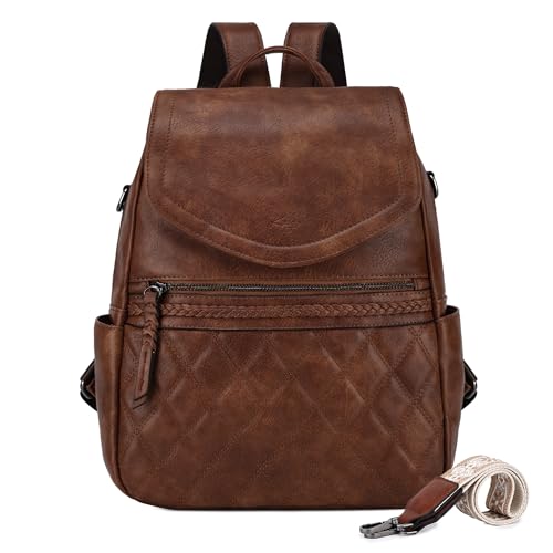 Kasgo Damen Rucksack Pu Leder Wasserdichte Modern Anti