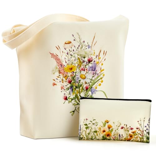 Hestya Jutebeutel Bedruckt Blumen Stofftasche Damen Stoffbeutel Lange