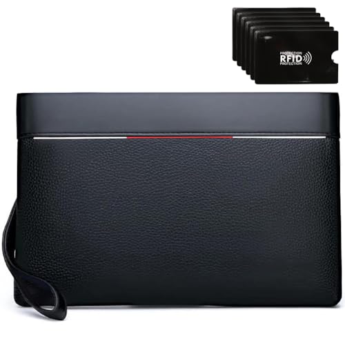 Eshow Handgelenktasche Herren Vintage Handtasche Aus Pu Leder