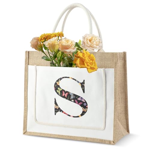 Dzmuero Jutebeutel Personalisiert Einkaufstasche Jutebeutel Bedruckt Mit Buchstaben