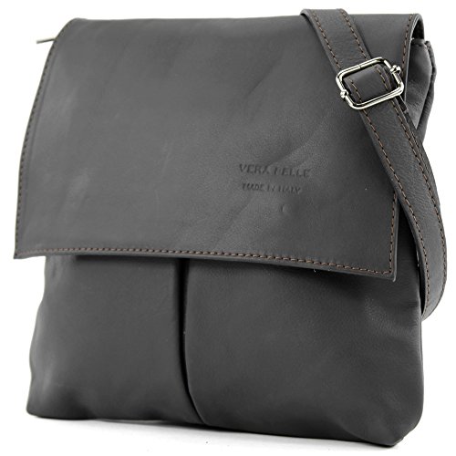 Modamoda De T63 Damen Nappaleder Umh Ngetasche Schultertasche