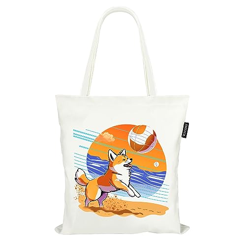 Fmeida Stoffbeutel Bedruckt Stofftasche Damen Jutebeutel Baumwolltasche Canvas