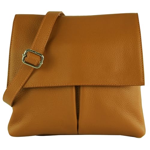 Modamoda De T63leder Damen Leder Umh Ngetasche Schultertasche