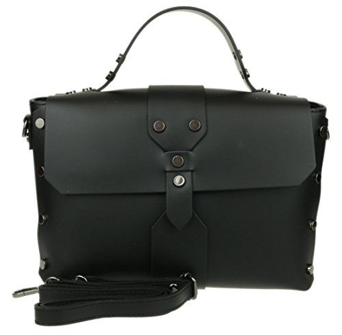 Girly Handbags Damen Irene Satchel Bag Tornistertasche Schwarz