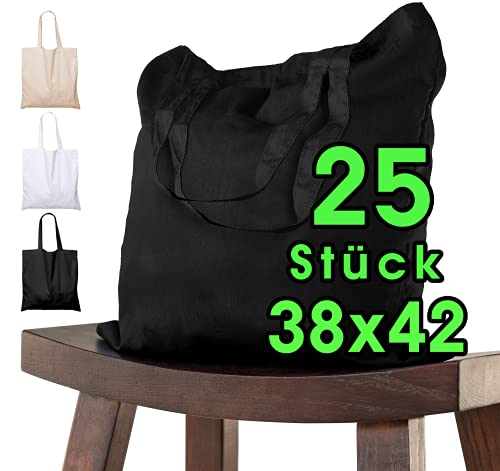 Baumwolltasche 38x42 Cm Unbedruckt 25 St Ck Zwei