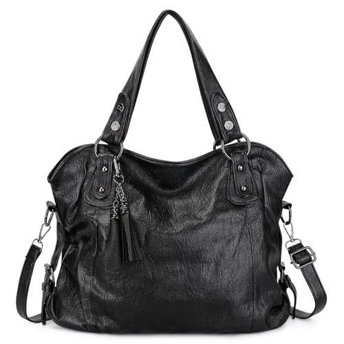 Vinbagge Damen Handtasche Gro Shopper Pu Leder Umh