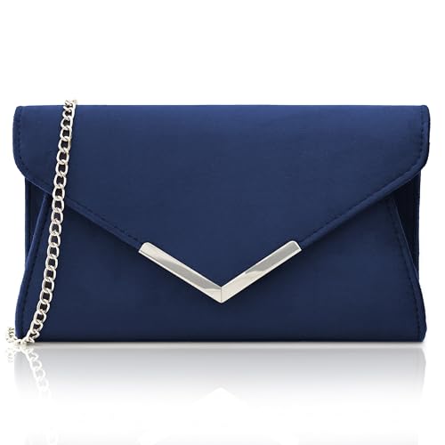 Milisente Clutch Damen Wildleder Abendtasche Klein Umh Ngetasche