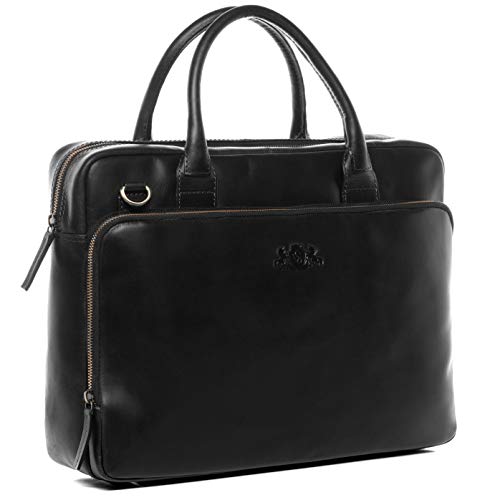 Sid Vain Gro E Laptoptasche Echt Leder 15