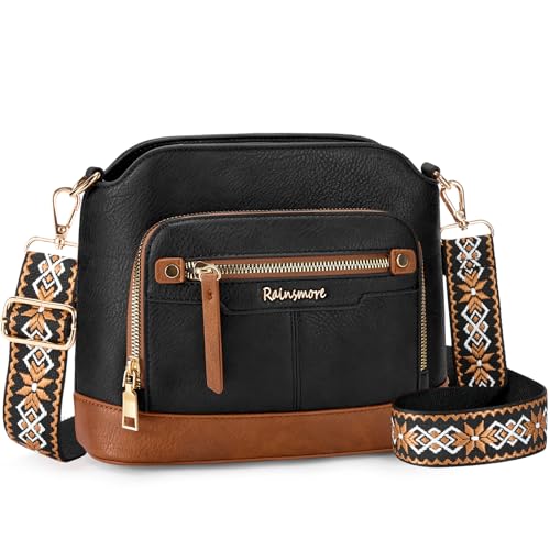 Rainsmore Umh Ngetasche Damen Wasserdicht Pu Leder Mittelgro