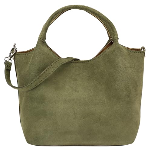 Sh Leder Damen Handtasche Aus Echtem Wildleder Beuteltasche