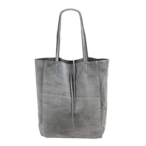 Sh Leder Damen Echt Wildleder Shopper Mit Innentasche