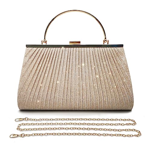 Pahajim Handtasche Damen Klein Clutch Glitzer Tasche Abendtasche