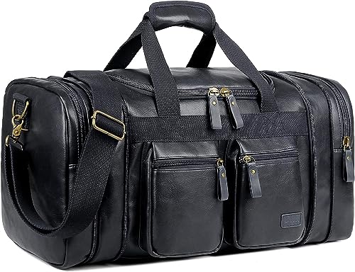 Baosha Faux Leder Reise Duffel Weekender Tasche Handgep