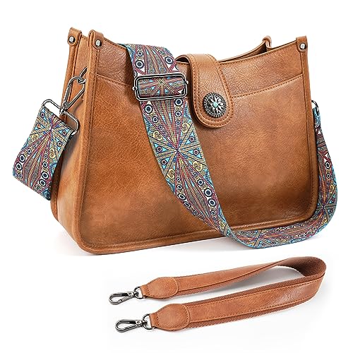 Aphison Umh Ngetasche Damen Handtasche Mittelgro Braun Crossbody