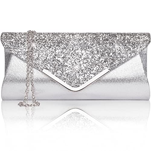 Larcenciel Damen Clutch Abendtasche Unterarmtasche Umh Ngetasche Mit