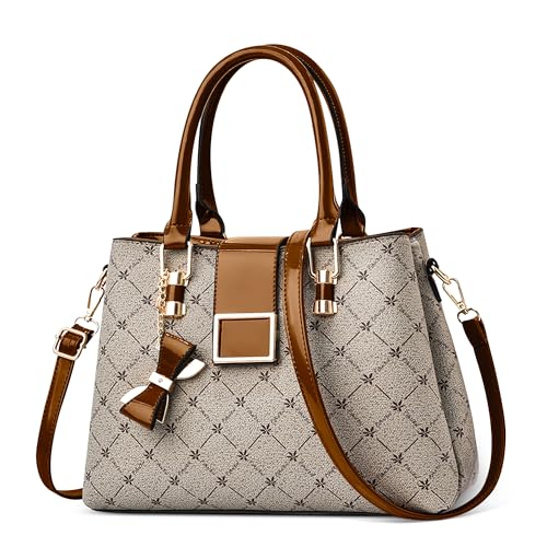 Varlivoo Handtaschen Damen Elegant Pu Leder Henkeltasche Mittelgro