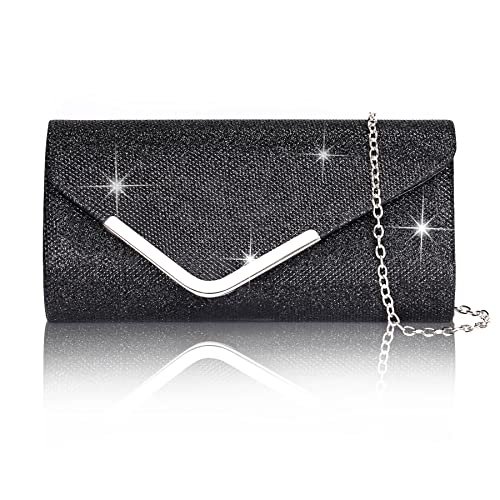 Larcenciel Damen Clutch Gl Nzende Pailletten Abendtaschen Mit