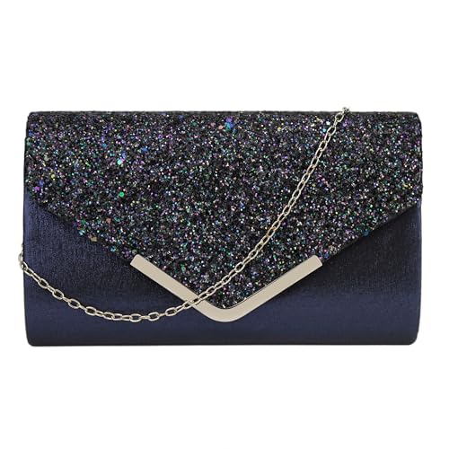 Megauk Damen Clutch Glitzer Elegant Abendtasche Gl Nzend