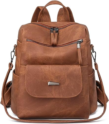 Bohjpis Rucksack Damen Wasserdicht Leichtgewicht Pu Mode Reisen