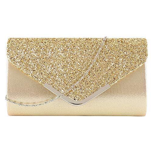 Megauk Damen Clutch Glitzer Elegant Abendtasche Gl Nzend