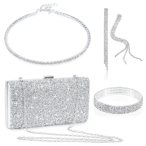 Strass Abendtasche Clutch Damen Glitzer Handtasche Brauthochzeit Clutch