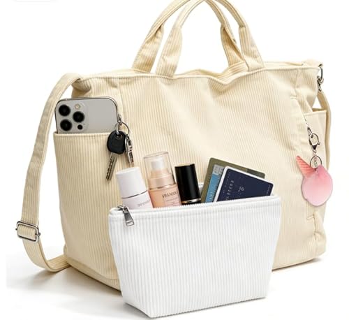 Ydakguey B Rotasche Damen Cordtaschen Damen Tote Bag