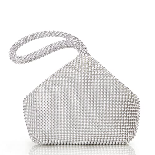 Babeyond Handtasche Damen Perlen Clutch F R Abendparty
