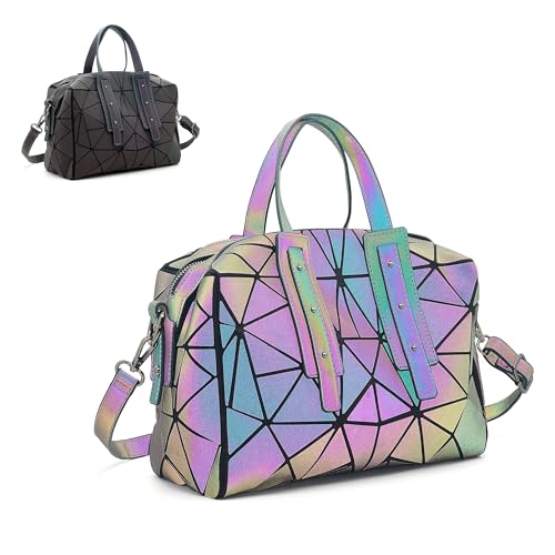 Cafiny Geometrische Boston Handtasche F R Frauen Geometrische