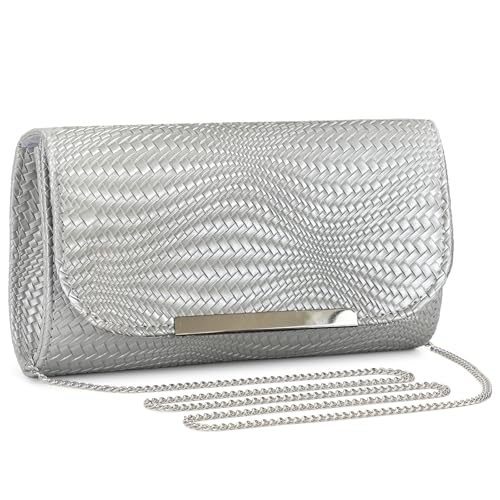 Baigio Clutch Damen Pu Leder Abendtasche Elegante Handtasche