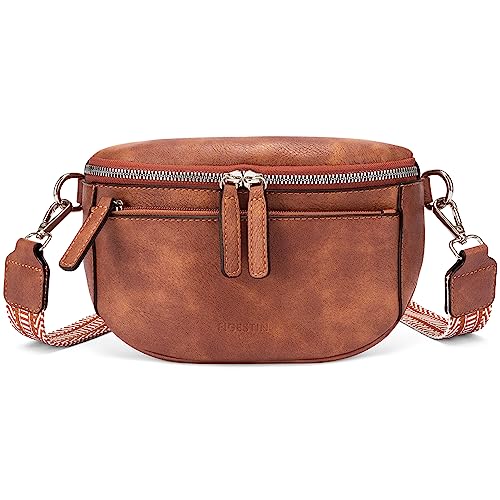 Figestin Bauchtasche Damen Pu Leder Crossbody Bag Damen