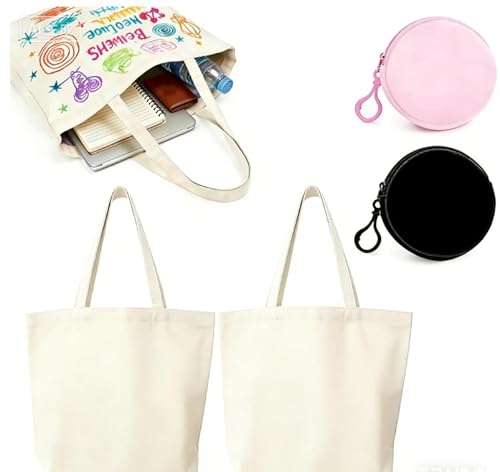 Ydakguey Stoffbeutel Zum Bemalen 2 St Ck Gro