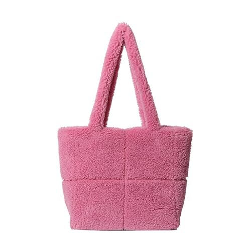 Jxpxbao Damen Lammwolle Handtasche Flauschige Tasche Pl Sch