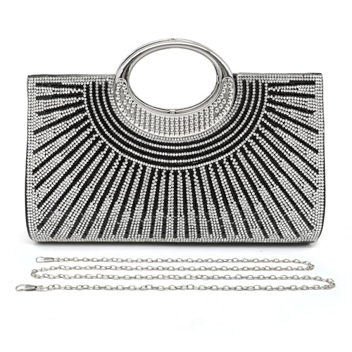 Pahajim Abendtasche Damen Glitzer Kleine Tasche Mit Strass