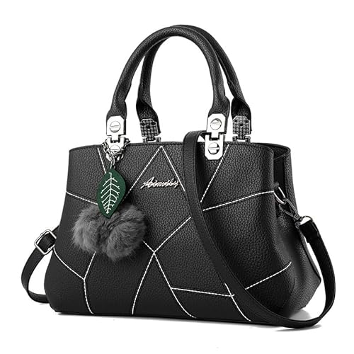 Bafmsreg Damen Handtasche Henkeltasche Frau Pu Leder Schultertasche