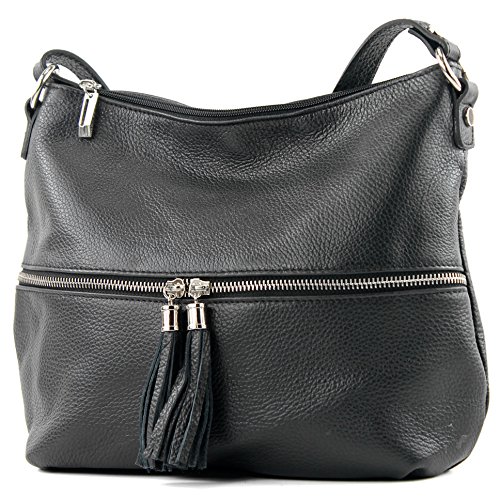 Modamoda De T159 Damen Leder Umh Ngetasche Schultertasche